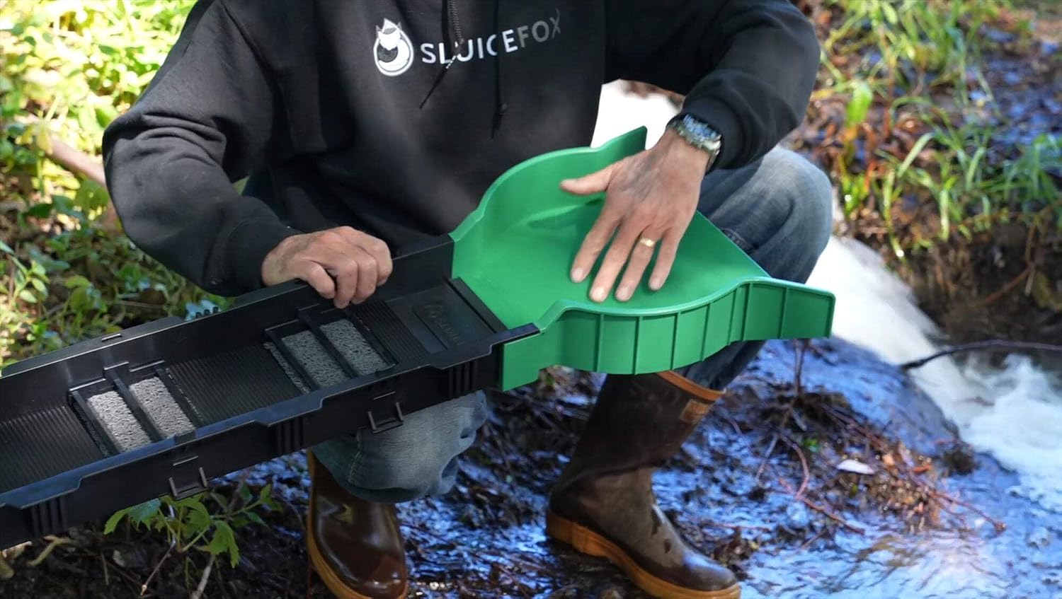 From the Complete Selection of Sluice Fox Modular Sluice Box Parts, Add-Ons, and Accessories for Gold Panning Kits – Upgrade Your Sluice Box for Optimal Performance Sluice Box Only (Green)