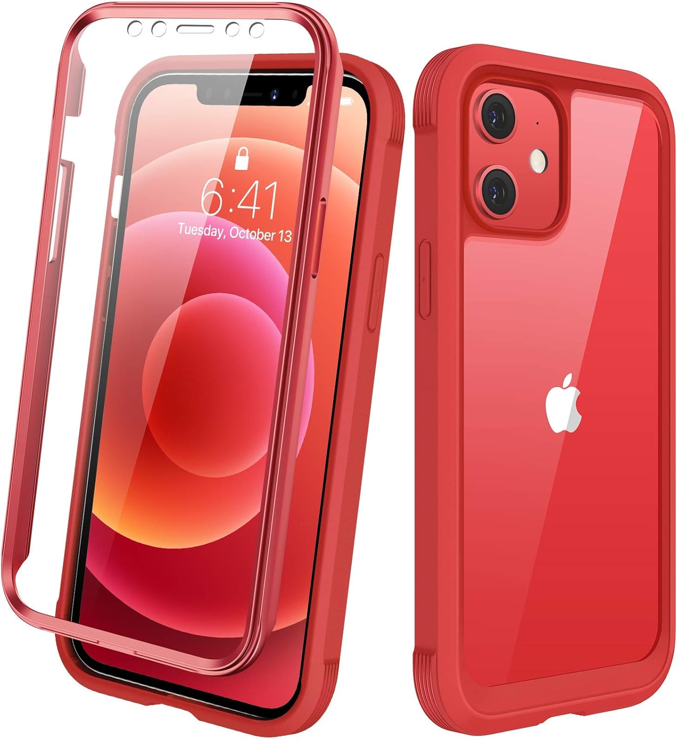 Diaclara Designed for iPhone 12 Mini Case, Full Body Rugged with Built-in Touch Sensitive Anti-Scratch Screen Protector