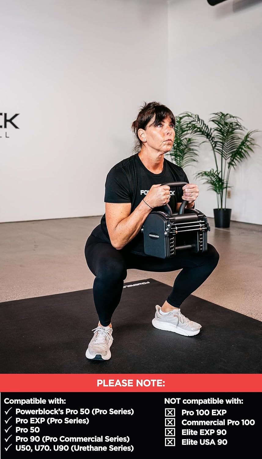 PowerBlock Pro Series Kettlebell Handle, Black | Converts Pro Series dumbbells into a kettlebell for home or commercial use