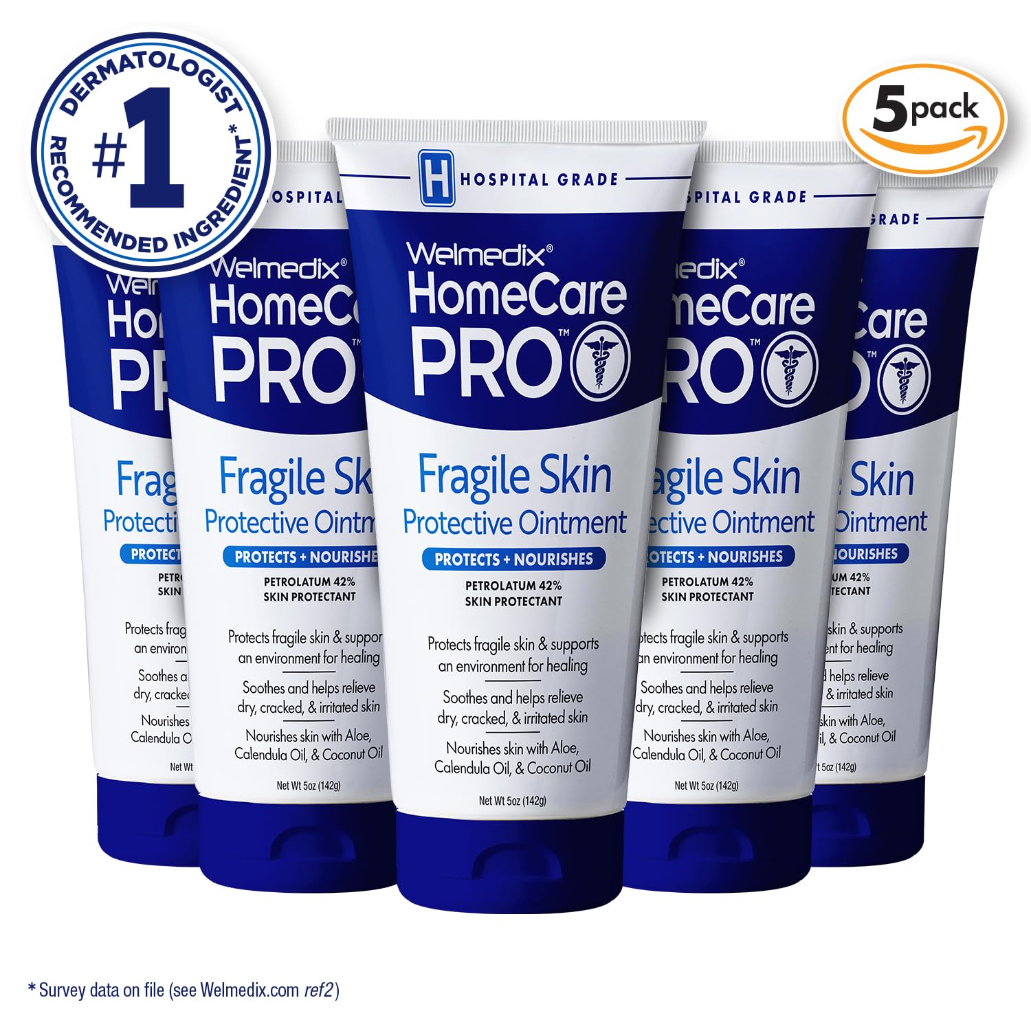 Welmedix Healing Ointment for Dry Skin - Skin Protection Barrier Cream | Hospital Grade Intensive Healing Ointment - Moisturizer for Very Dry, Cracked Skin - 5oz Tube