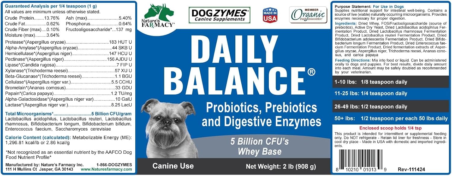 DOGZYMES Dissolvable Powder Digestive Enhancer for Dogs, (8 Ounce)
