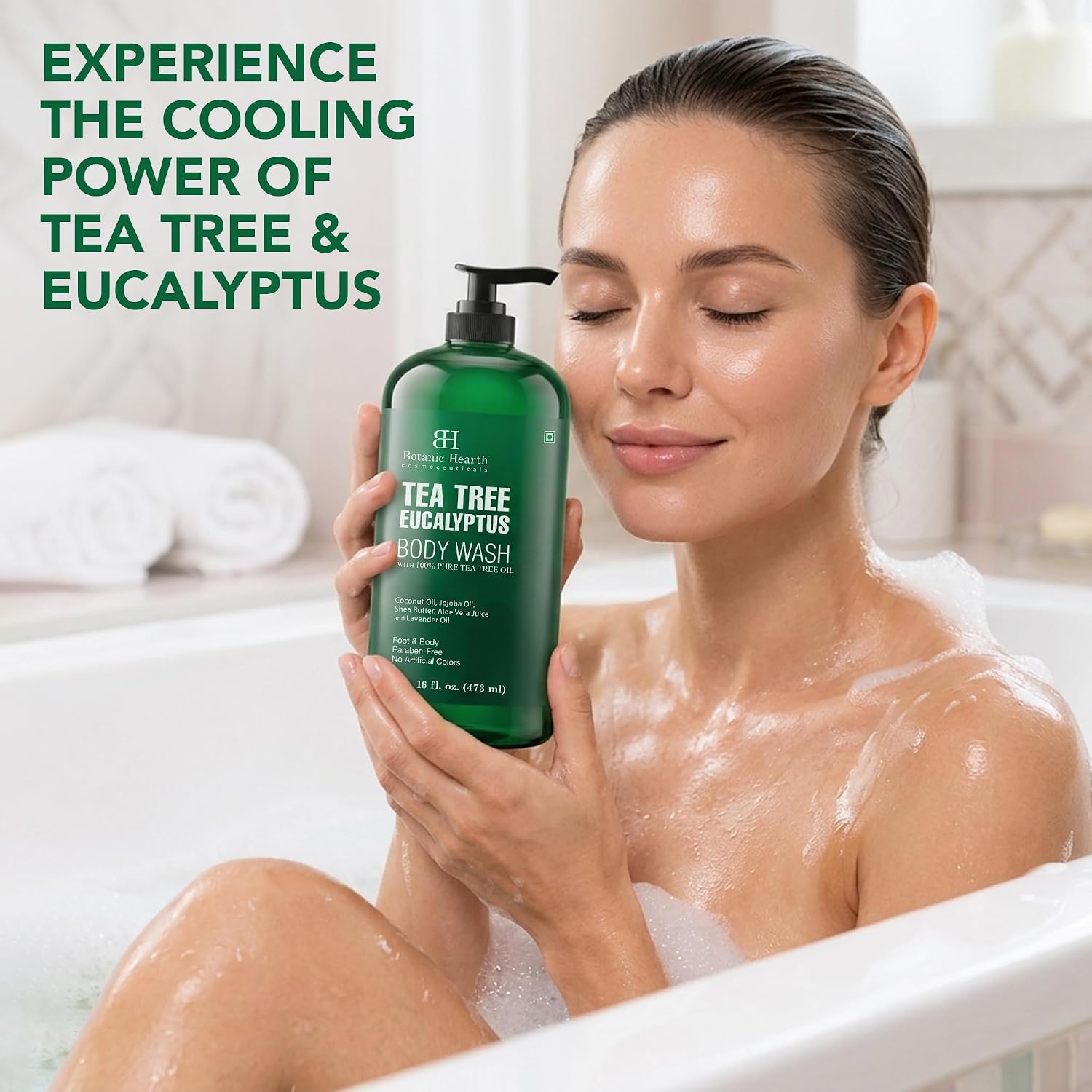Botanic Hearth Tea Tree Body Wash With 100% Tea Tree Oil - 16 Fl oz