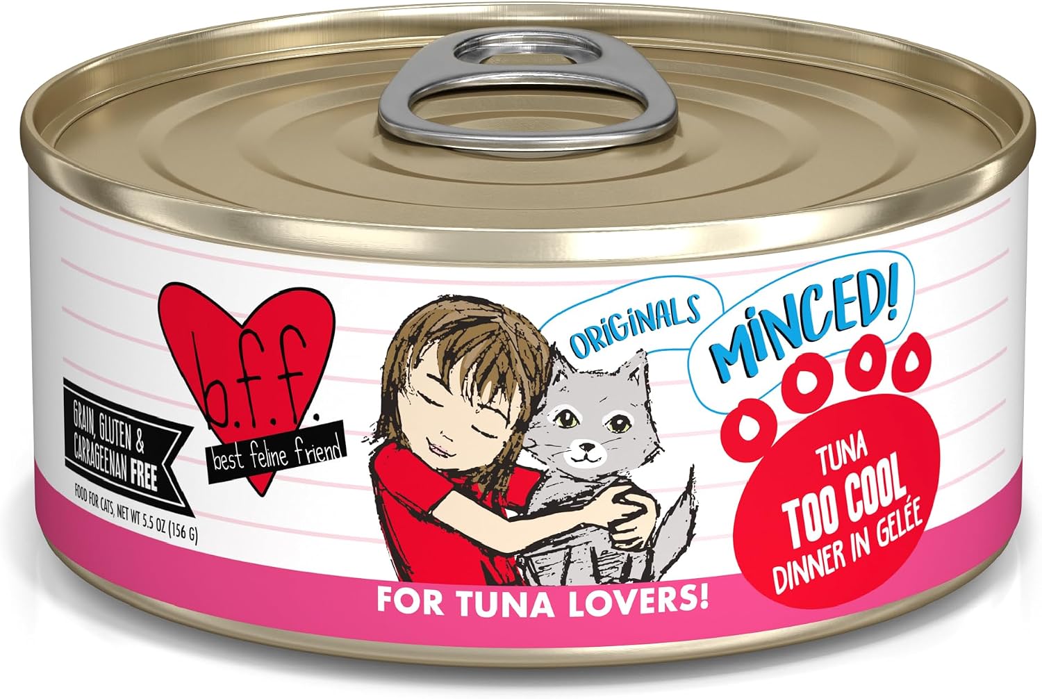 Weruva BFF Minced Natural Wet Cat Food, Batch O Besties Variety Pack, 5.5oz Can, Pack of 8