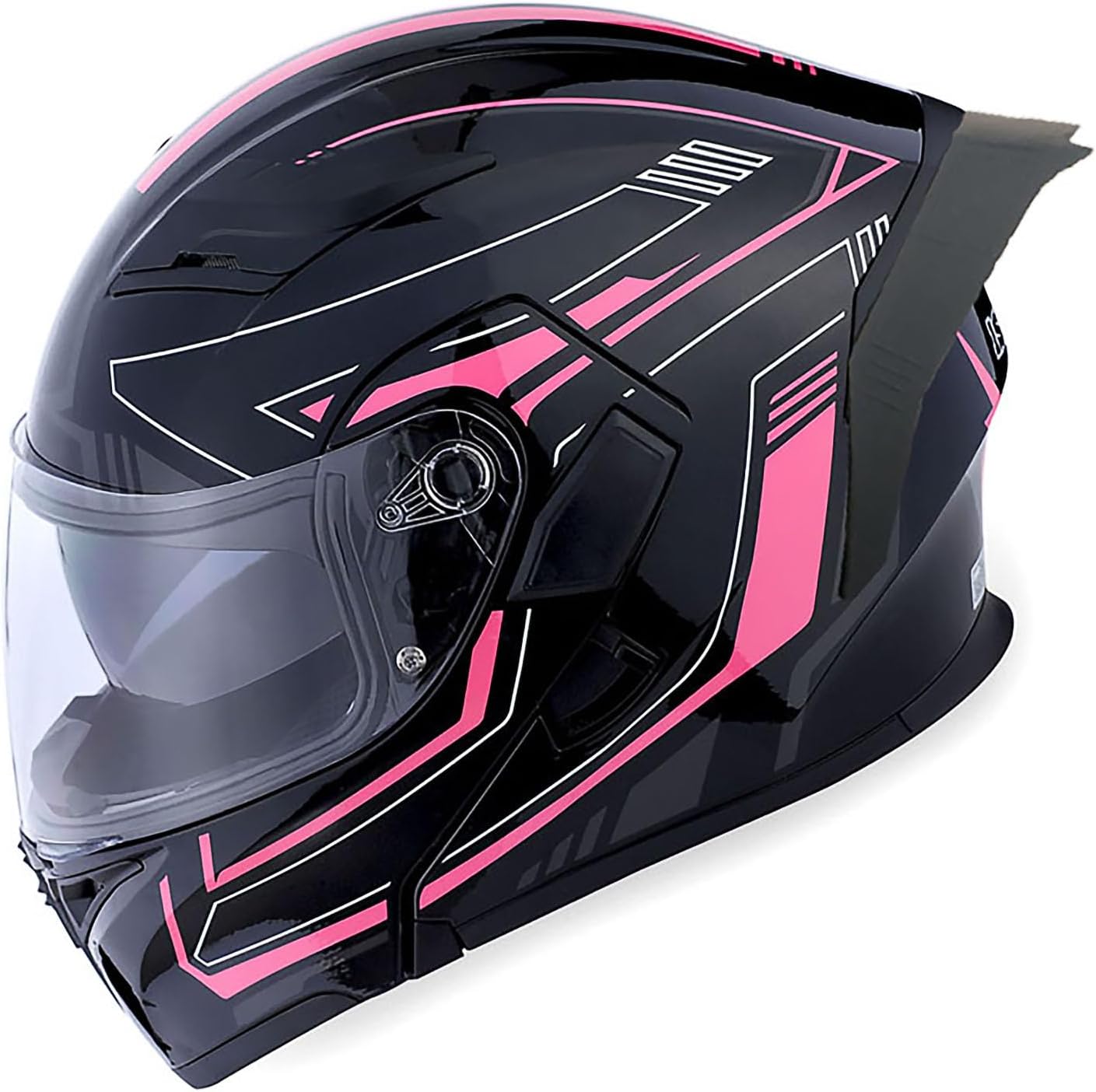 1Storm Motorcycle Modular Full Face Helmet Bike Flip up Dual Visor Sun Shield: HB89 Matt Black