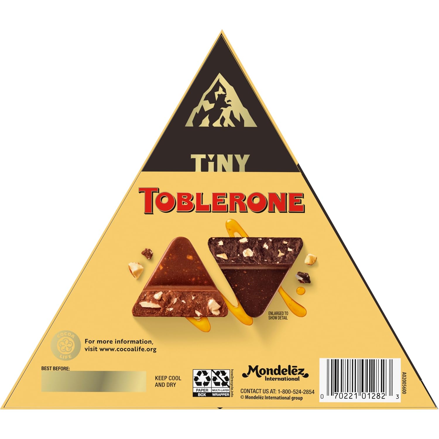 TOBLERONE Milk Chocolate Bar with Salted Caramelized Almonds, 20 Bars | Honey and Almond Nougat, Bulk Chocolate