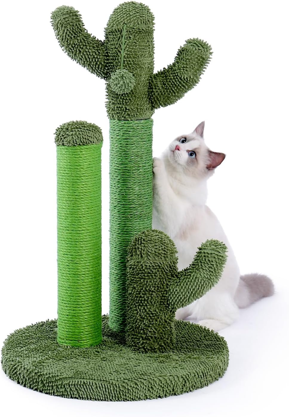 PAWZ Road Cactus Cat Scratching Post 23”Cat Scratcher with Toy Ball