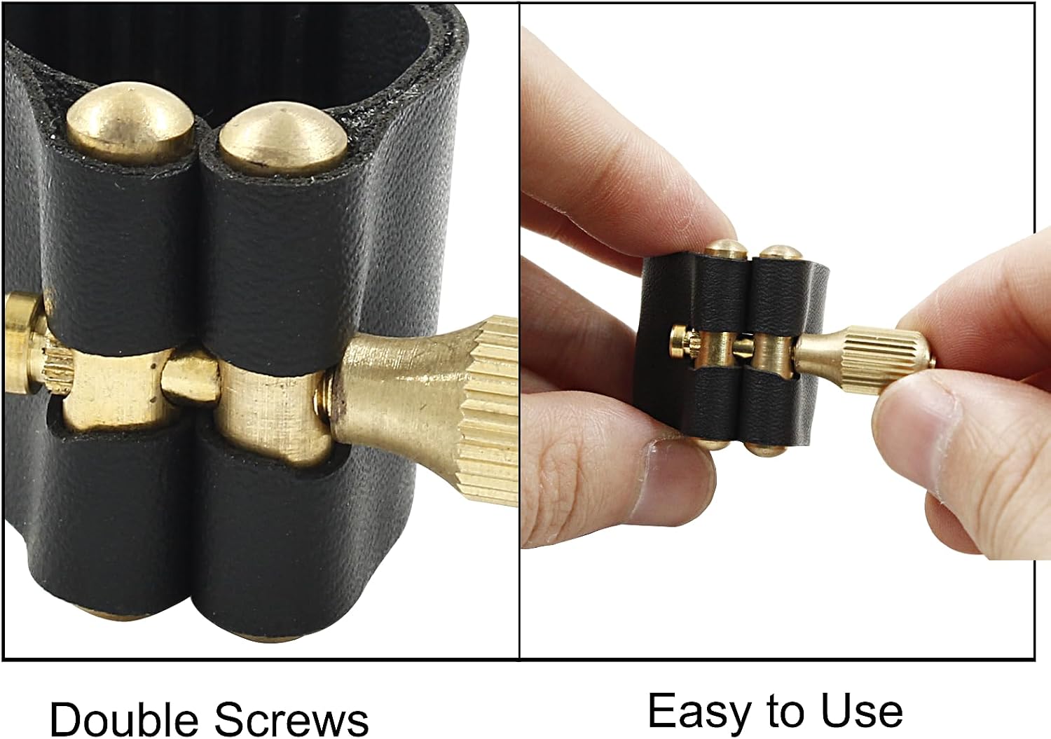 Bonsicoky Alto Sax Mouthpiece Ligature, Black | Fastener Accessory Part, For Saxophone