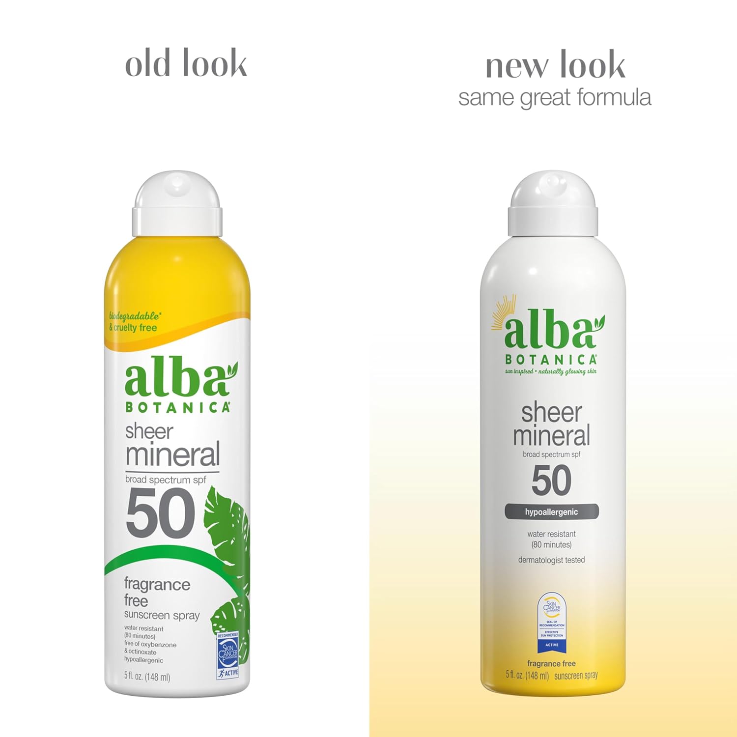 Alba Botanica Sheer Mineral Sunscreen Spray, SPF 30, Fragrance-Free Broad Spectrum, Water Resistant and Biodegradable, 5 fl. Oz. Bottle