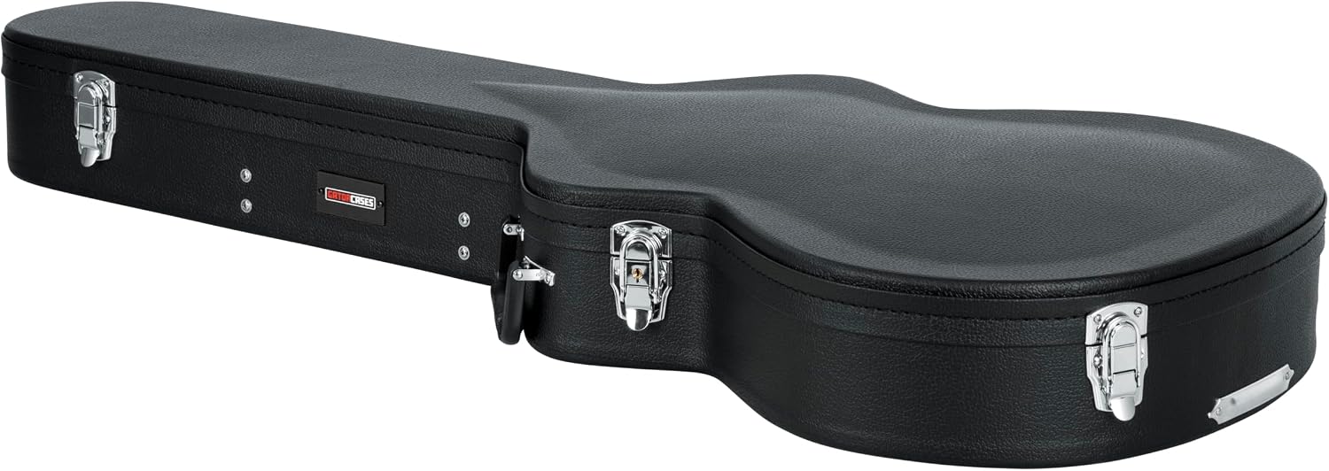 Gator Cases Hard-Shell Wood Case for Semi-Hollow Guitars, Fits Gibson 335 (GWE-335)