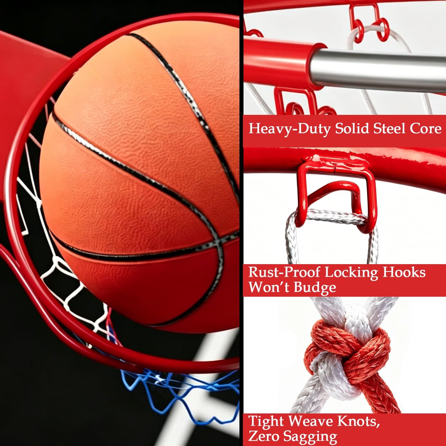 Rakon 18" Solid Replacement Basketball Rim
