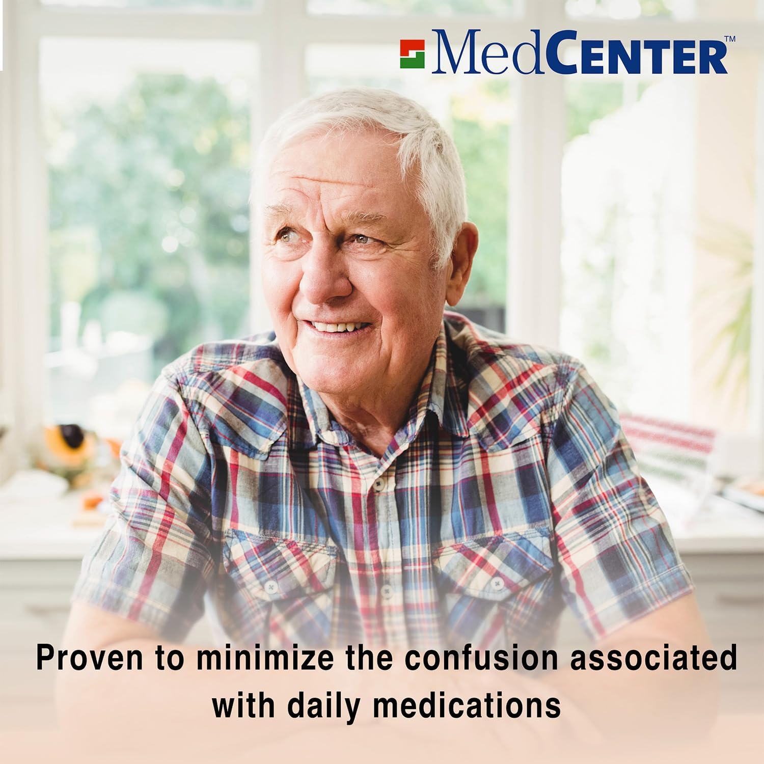 MedCenter 31-Day Pill Organizer System with 4-Time Talking Alarm