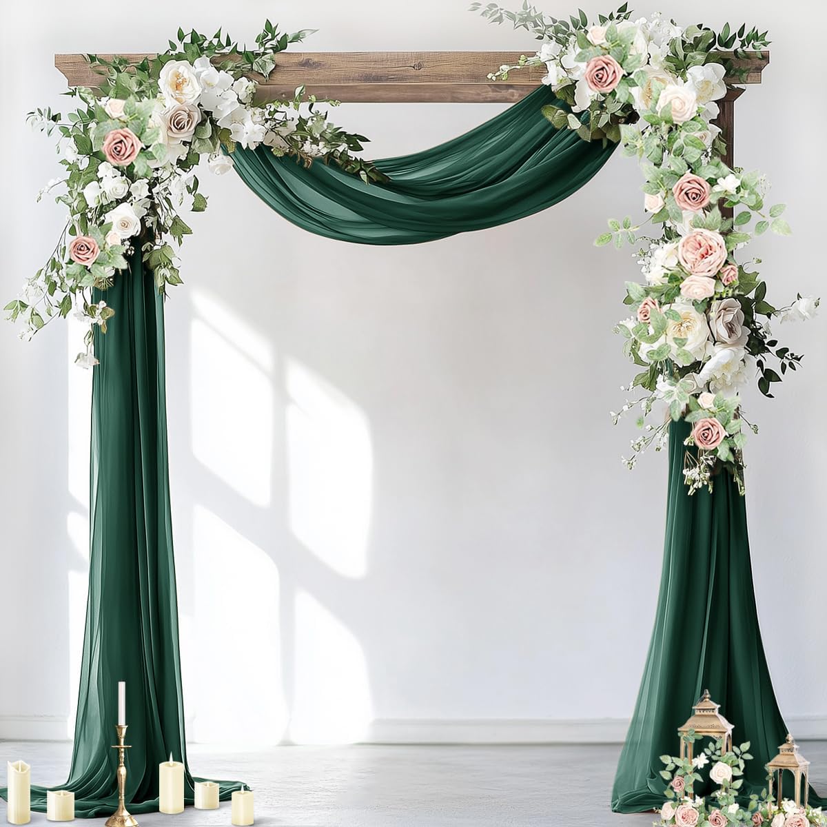 Wedding Arch Draping Fabric Sheer Chiffon Curtain Drape Wedding Party Decor
