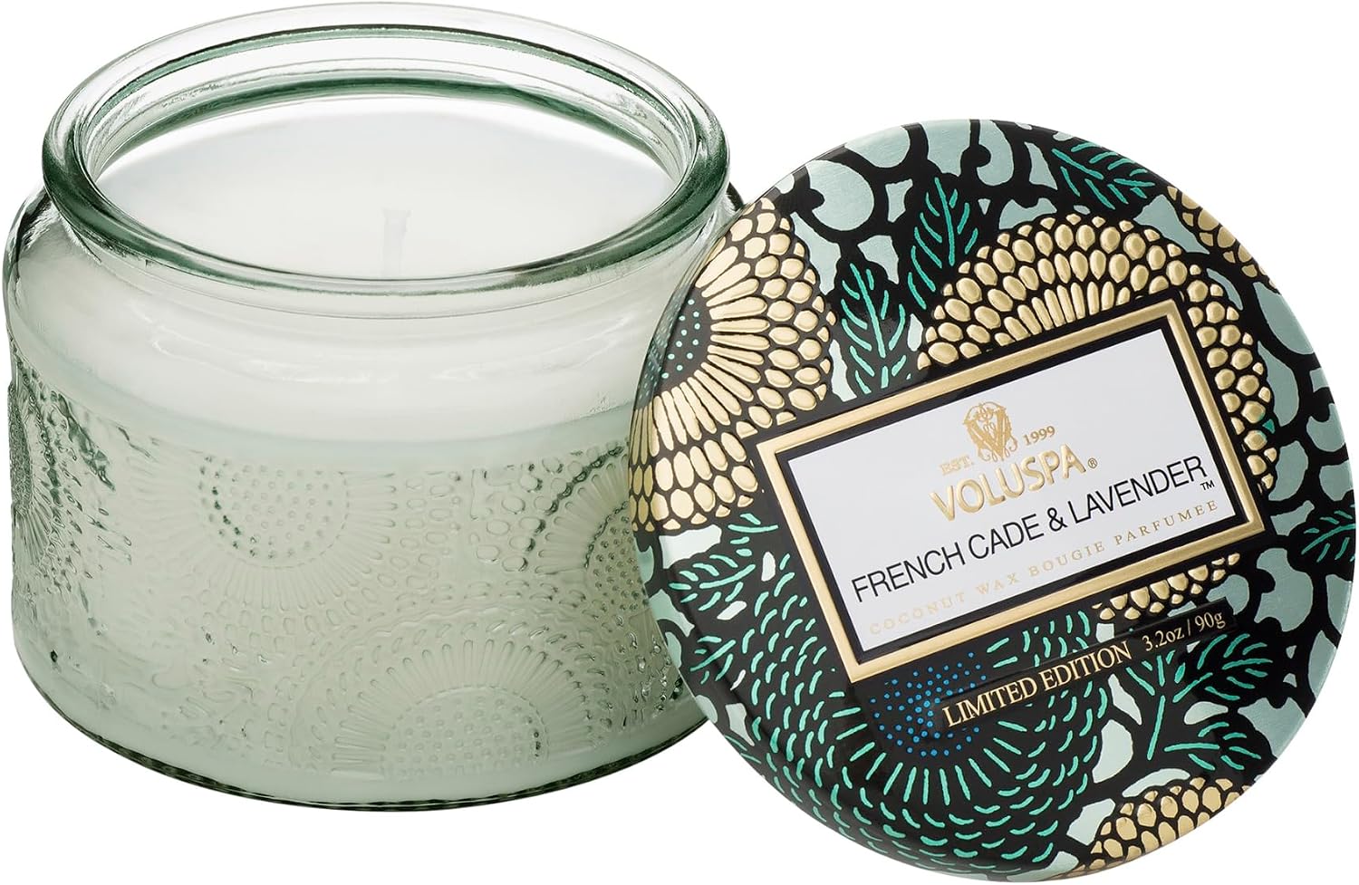 Voluspa Baltic Amber, Petite Candle Jar, 3.2 Ounce, 25 Hour Burn Time, Coconut Wax for Clean Burning, Handcrafted in the USA