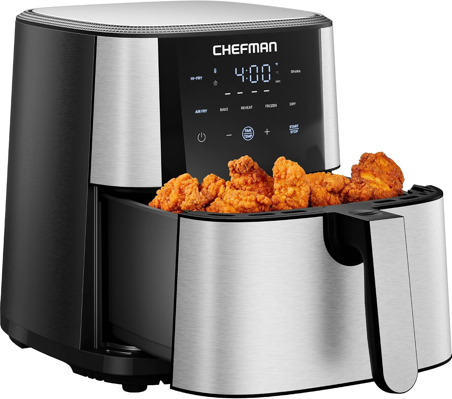 Chefman Air Fryer 8 Qt | TurboFry® 4-in-1 with 450°F Hi-Fry Option for Crispier Results | Bake, Dehydrate