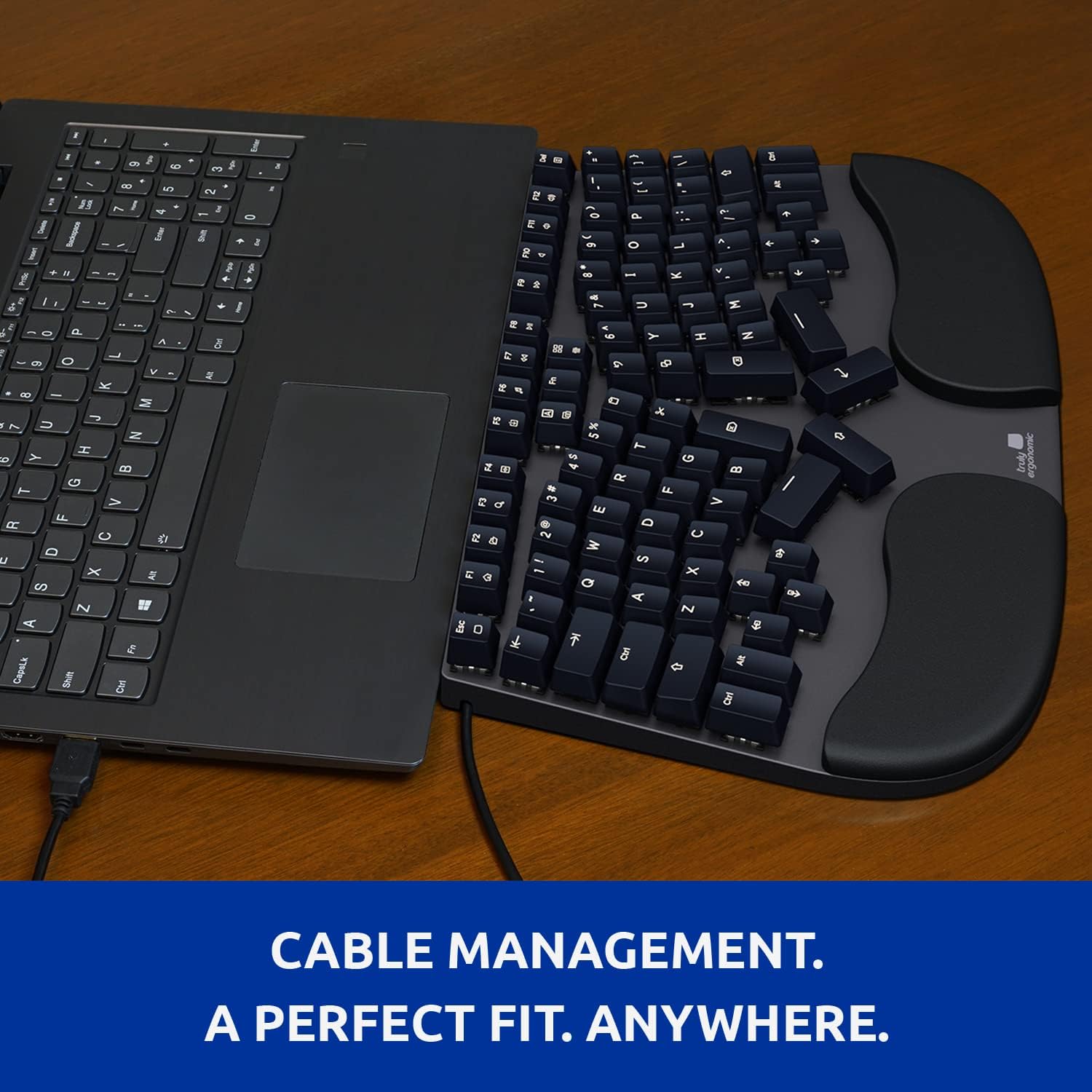 Cleave Split Ergonomic Mechanical Keyboard – All-Day Comfort, Boosts Productivity, Natural Typing Posture, Tactile Optical Switches