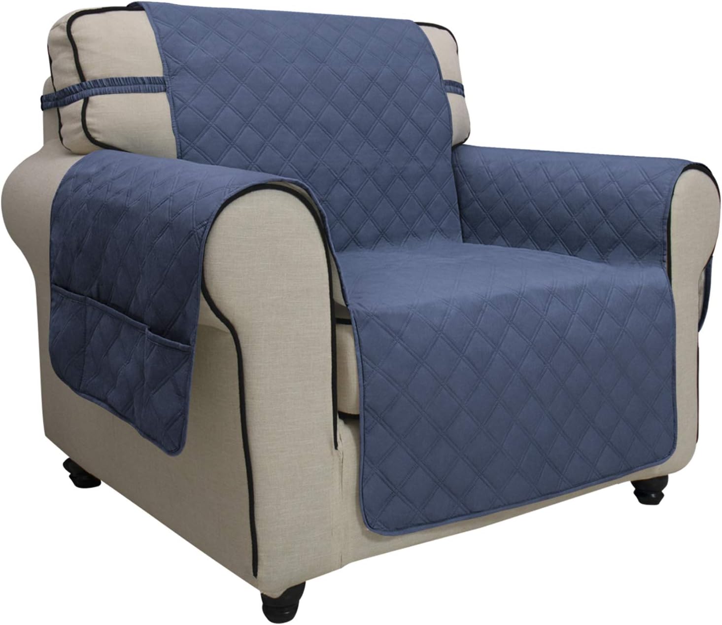 Easy-Going Waterproof Non-Slip Couch Cover, Small Recliner, Chocolate