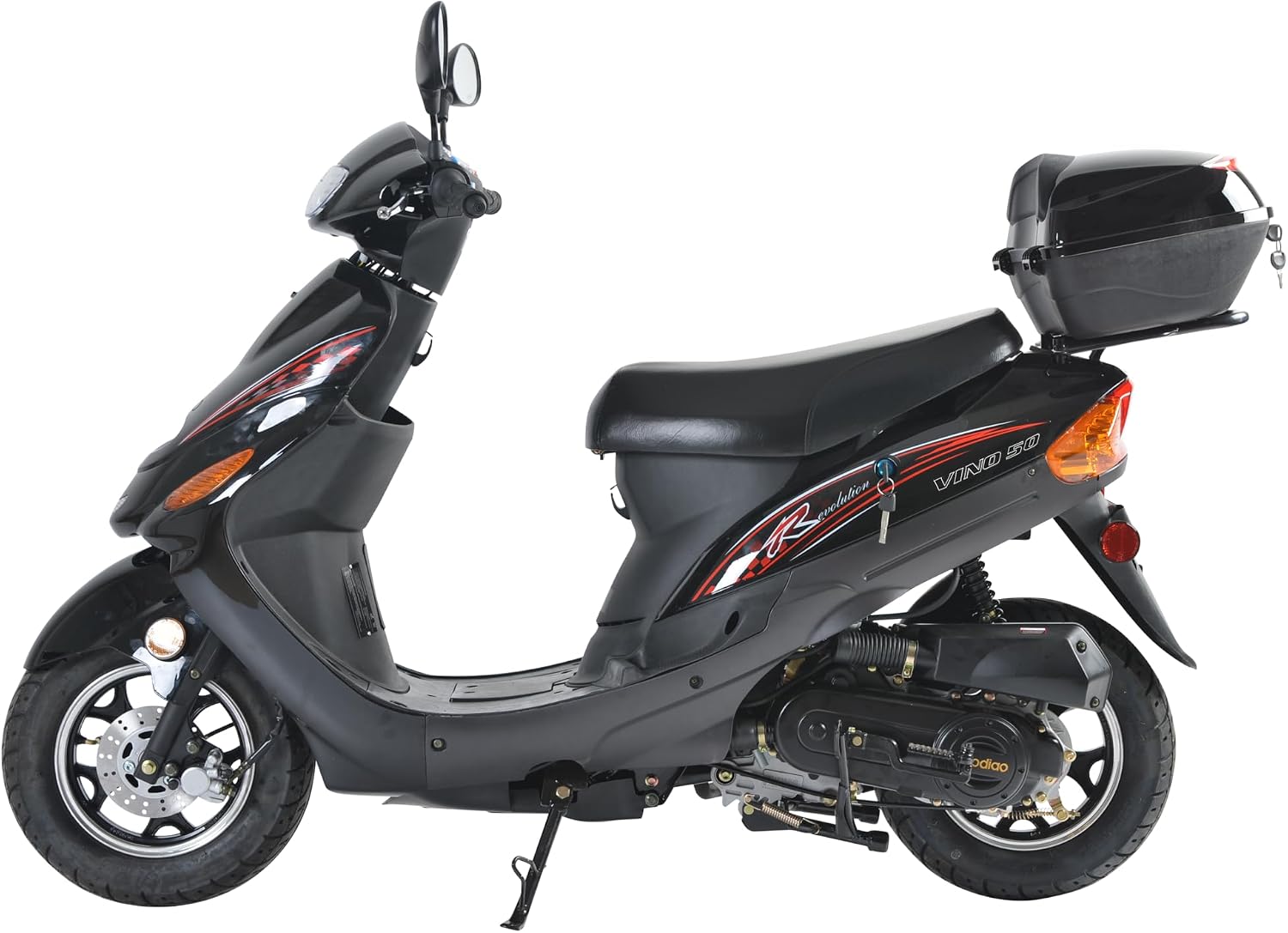 TAO 49cc / 50cc street legal fully automatic scooter moped with a Matching trunk - Choose your color