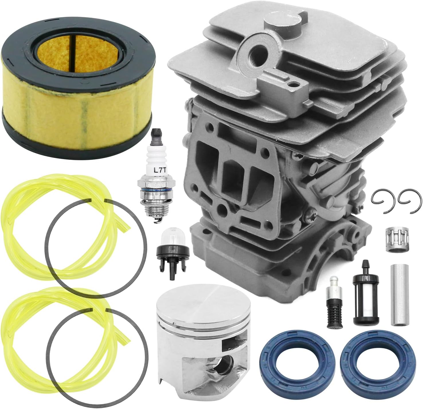 Anxingo 44mm Cylinder Piston Kit, Replacement for Stihl MS251 MS 251 Chainsaw 1143-020-1207 11430201207