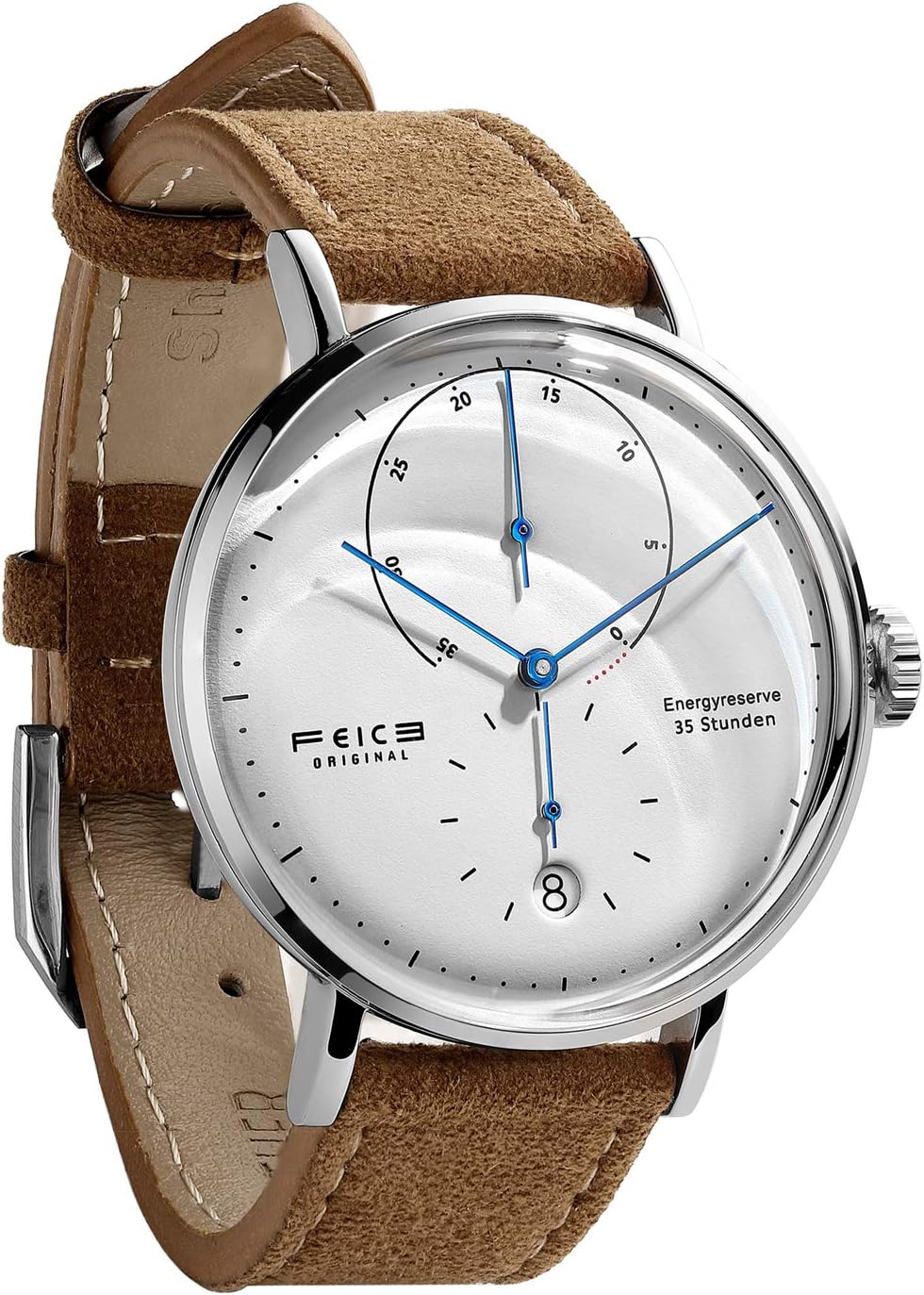 FEICE Bauhaus Mechanical Watch Men's Analog Waterproof Automatic Casual Dress Watches with Domed Mirror Leather Bands Date -FM202
