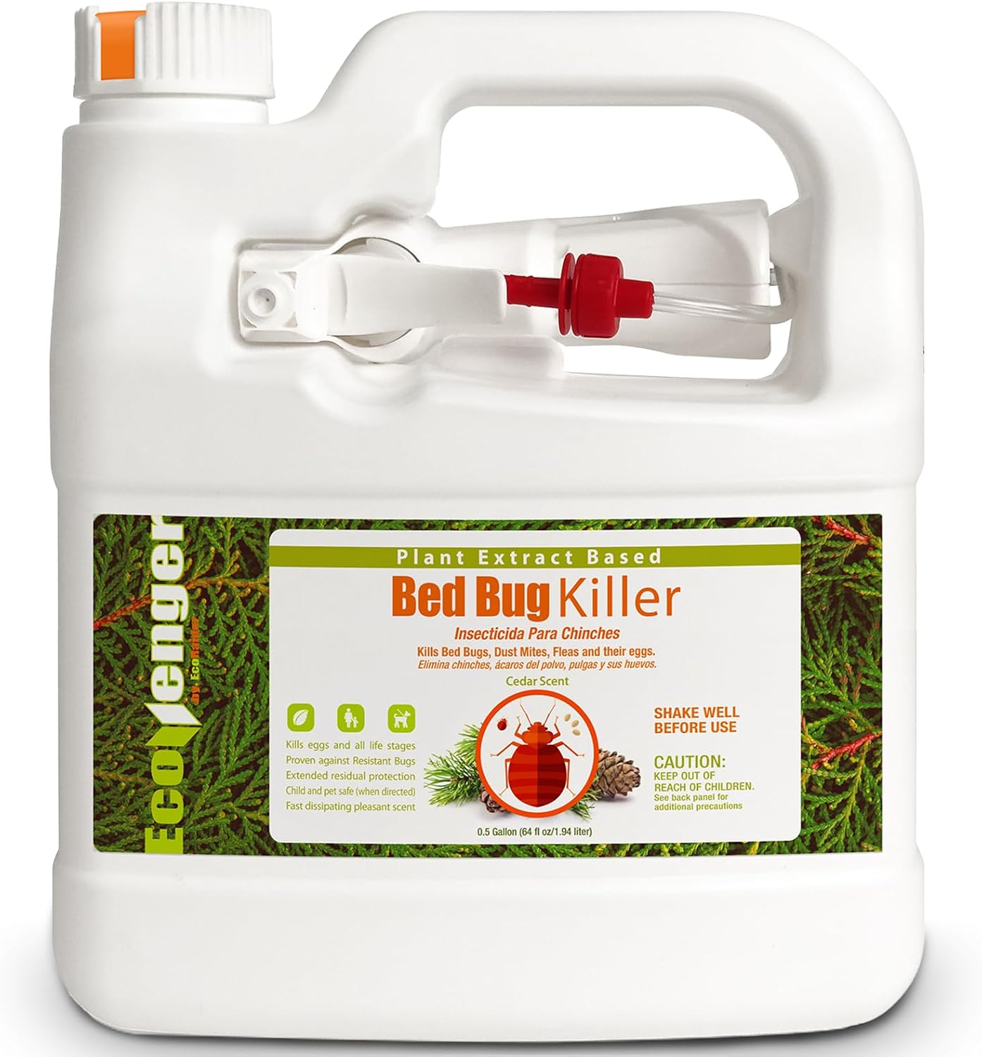 Bed Bug Killer 16 oz EcoVenger by EcoRaider, 100% Kill Efficacy, Bedbugs & Mites, Kills Eggs & The Resistant, Lasting Protection, USDA BIO-Certified, Plant Extract Based & Non-Toxic, Child & Pet Safe