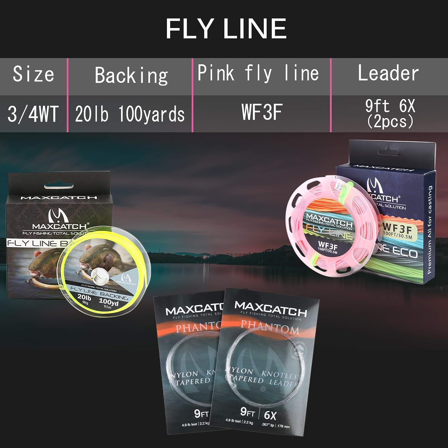 Maxcatch Women's Elegant Pink Fly Fishing Rod: 2/5-weight with Rod Tube