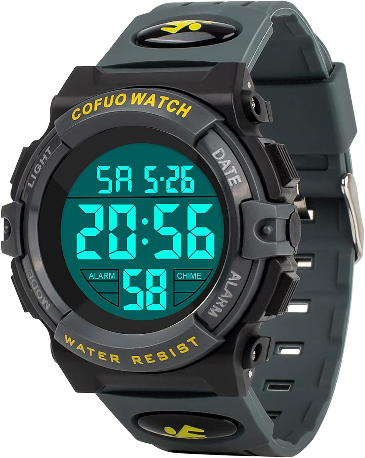 cofuo Kids Digital Watch for Boys Girls, Boys Watches Ages 3-17,Sport Outdoor Watch for Kid, 50M Waterproof Analog Multifunctional Chronograph LED Alarm Stopwatch Silicone Band, Kids Gift