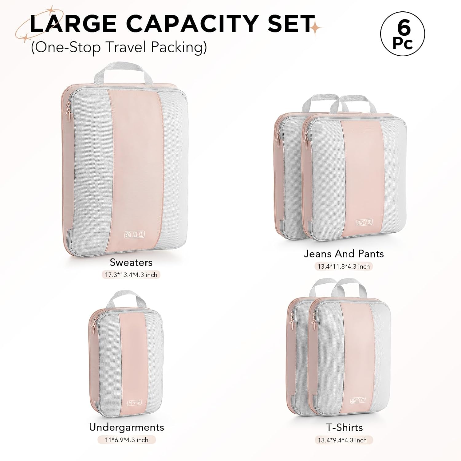 OlarHike 10 Set Compression Packing Cubes for Travel Essentials,Compressible Expandable Space Saver Bags for Organizing Clothes,Luggage Suitcase Garment Bags with Over 1000 pcs Mesh Holes(Black)