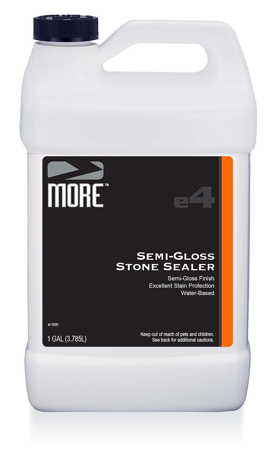 MORE- Semi-Gloss Stone Sealer - Seal & Enhance Natural Stone, Paver, Tile & Concrete - Wet Look Semi-Gloss Finish - Protects Against Oil & Water-Based Stains - Indoor/Outdoor - Water-Based - 128oz
