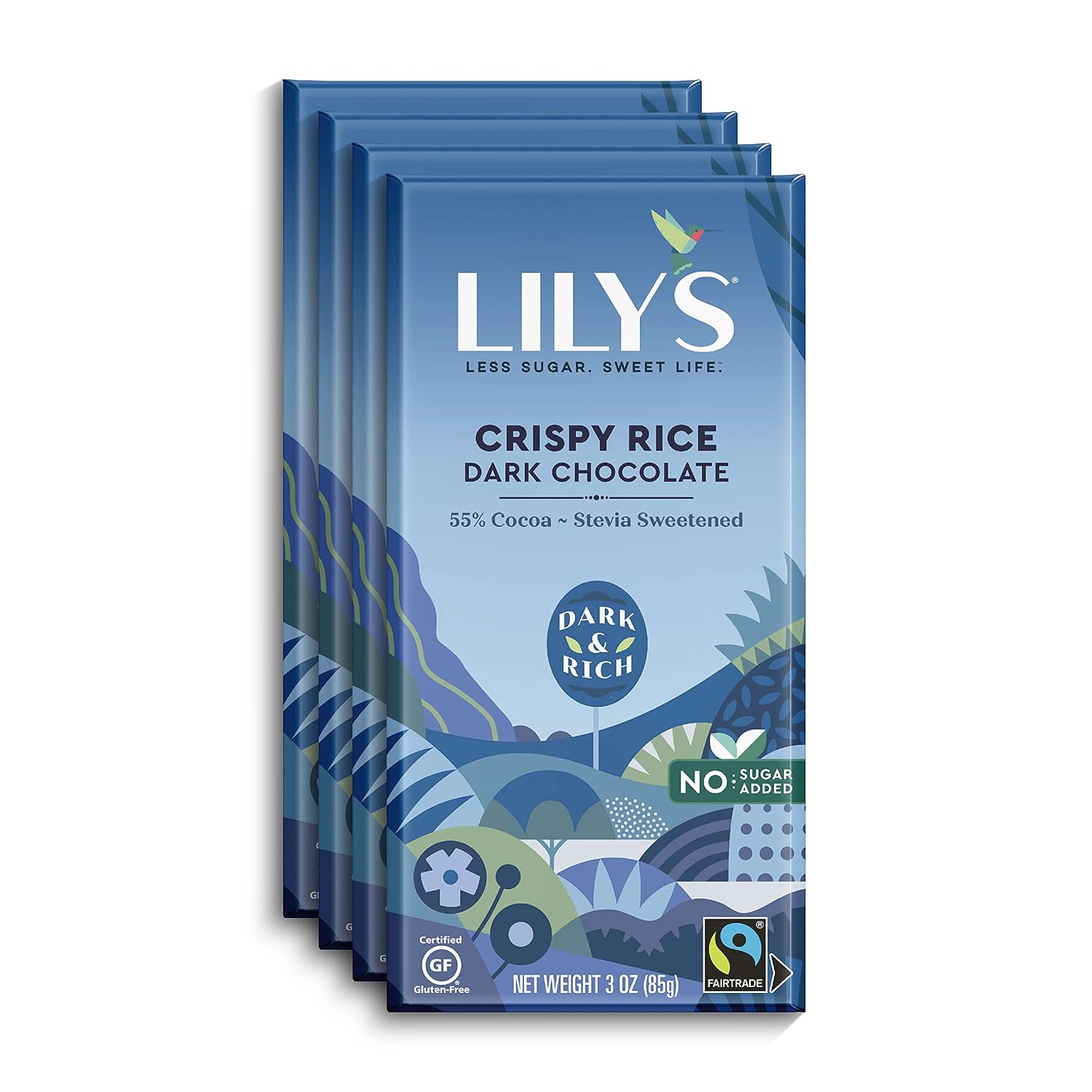 LILY'S Almond Dark Chocolate | 3 ounce, 4-Pack
