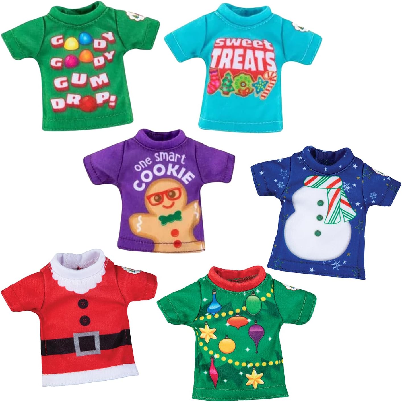 The Elf on the Shelf Claus Couture Suitcase Duo: Sweet Treats Pack and Christmas T-Shirt Party Pack