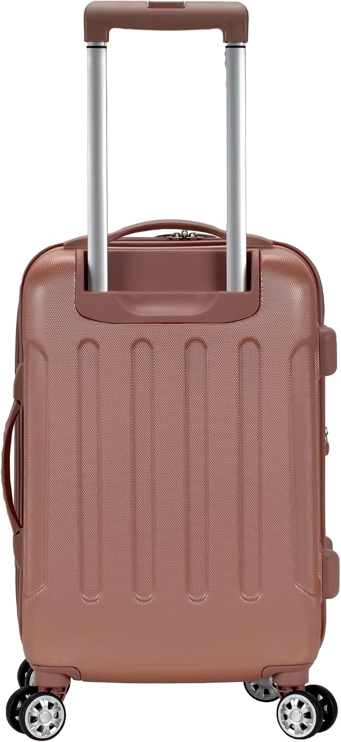 Rockland London Hardside Spinner Wheel Luggage, White, 3-Piece Set (20/24/28)