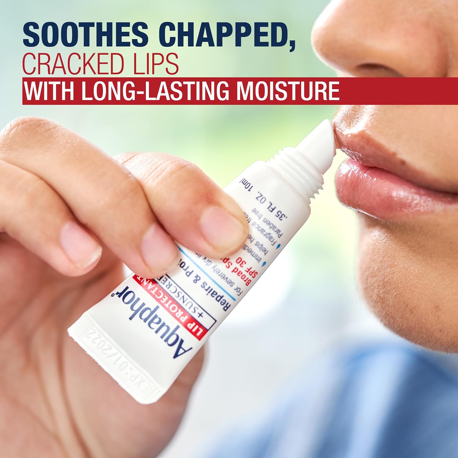 Aquaphor Lip Protectant and Sunscreen Ointment, SPF 30, 0.35 FL OZ | Lip Sunscreen Ointment with Shea Butter Repairs and Protects Dry Lips