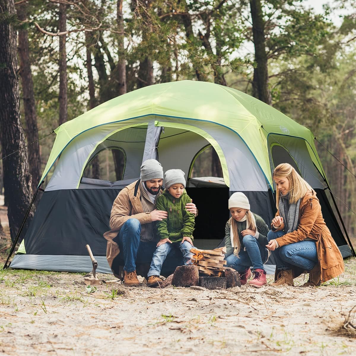 UNP 6 Person Tents for Camping Waterproof Family Cabin Tent with Rainfly