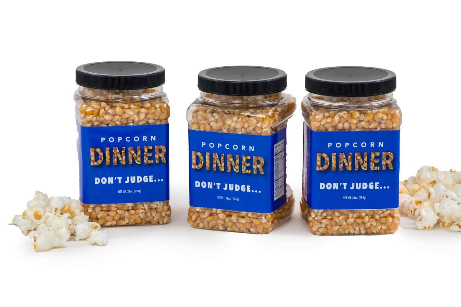 Wabash Valley Farms Popcorn Kernel Jars — Extra Large 28 oz — White Popping Corn in “Love” Design — Gourmet Movie Theater Style Popcorn — Unique Gift for Couples or Families
