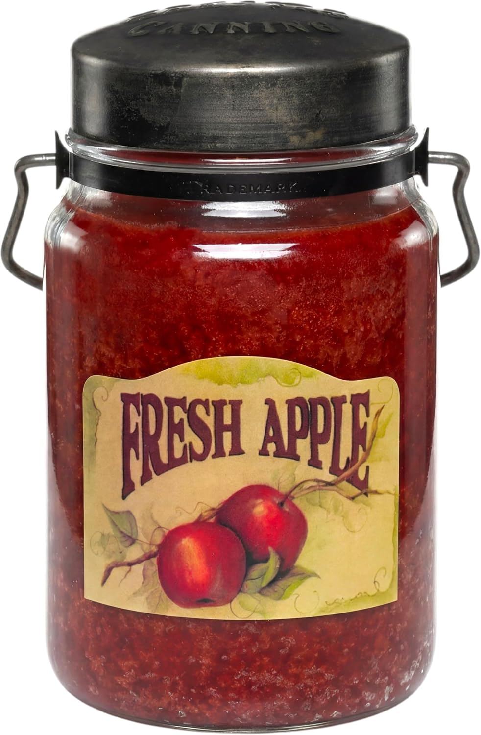 McCall’s Candles | Hot Buttered Rum | 26 oz Scented Candle | USA-Poured | Vintage Rustic Jar with Carrying Handle | Warm Buttery Spiced Rum Fragrance