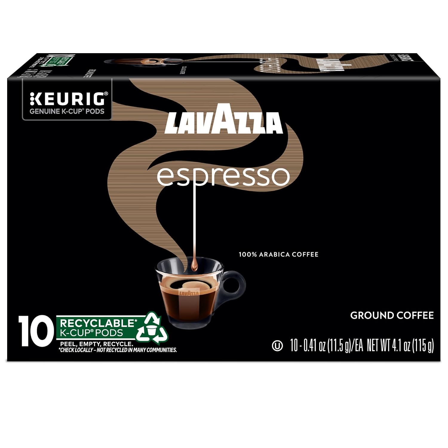 Lavazza Espresso, Single-Serve Keurig K-Cup Pods, Medium Roast Coffee, 32-Count Box