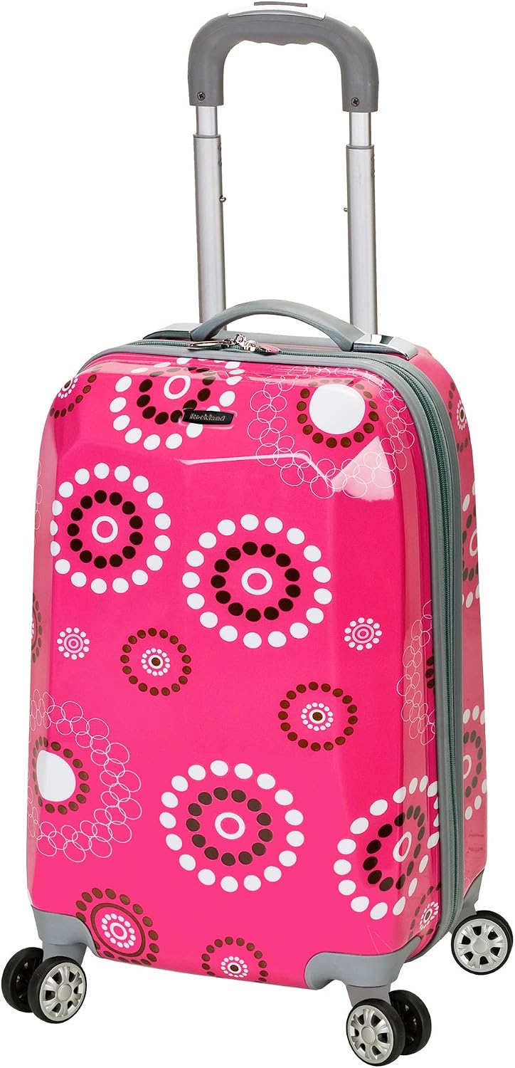 Rockland Vision Hardside 3 Piece Spinner Wheel Luggage Set, (20"/24"/28"), Love