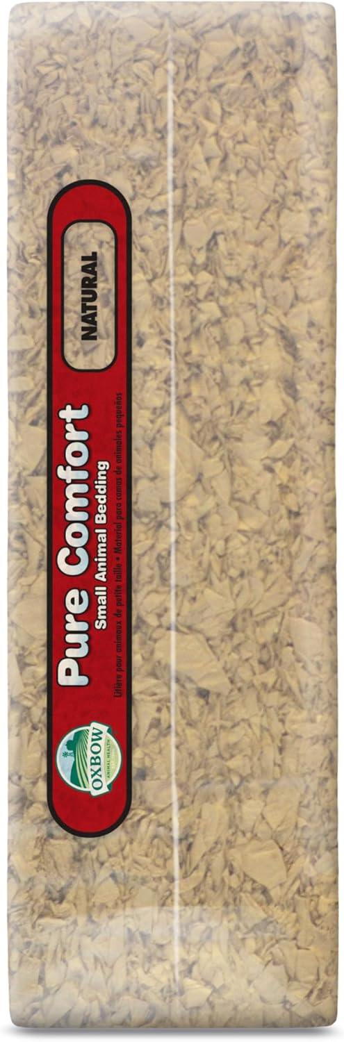 Oxbow Small Animal Bedding, Hamster, Guinea Pig, Rabbit, White, USA, 36 L | Pure Comfort, Hamster Bedding, Guinea Pig Bedding, Low Dust, Virgin Paper, Litter Box, Bunny, Rats, Gerbils, Chinchillas