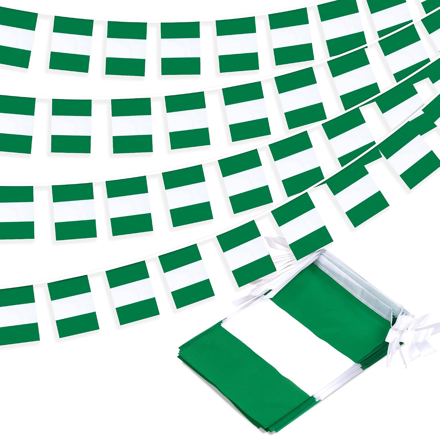 Nicaragua String Flag Pennant Banner, Small Mini Nicaraguan Flags Bunting Banner, National Country Decoration for School, Party, Sports Events, Patriotic Festival, 33 Feet 30 Flags