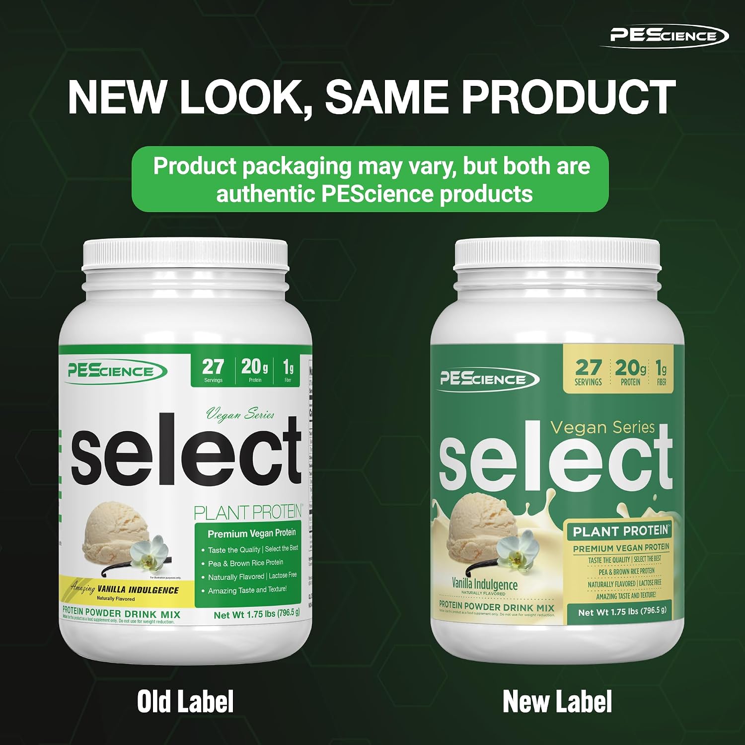 PEScience Select Vegan Protein Powder, Peanut Butter Delight, 27 Servings | Plant Based Protein Powder, Pea and Brown Rice Blend, Dairy Free, Lactose Free, Gluten Free
