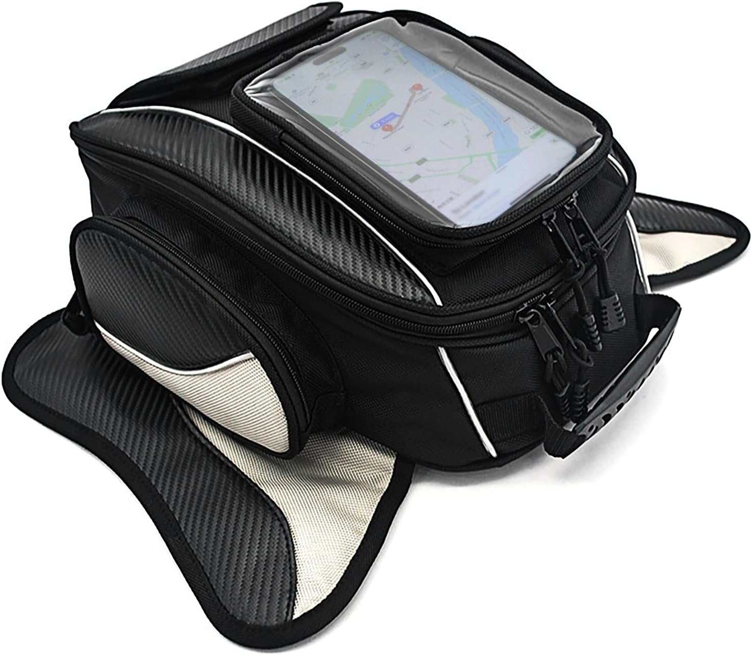 Dracarys Motorcycle Tank Bag - Oxford Saddle Black Motorbike Bag - Strong Magnetic Bag for Honda Yamaha Suzuki Kawasaki Harley