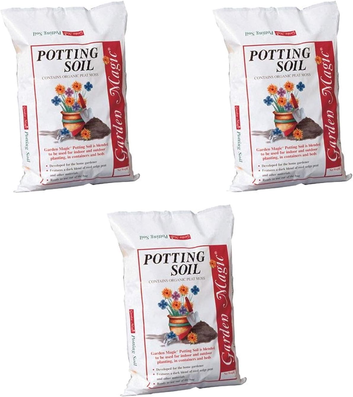 Michigan Peat Garden Magic General Purpose Potting Soil Mix, 40 lb | Moisture Retaining Mix for Indoor and Outdoor Planting, Potting, and Garden Use