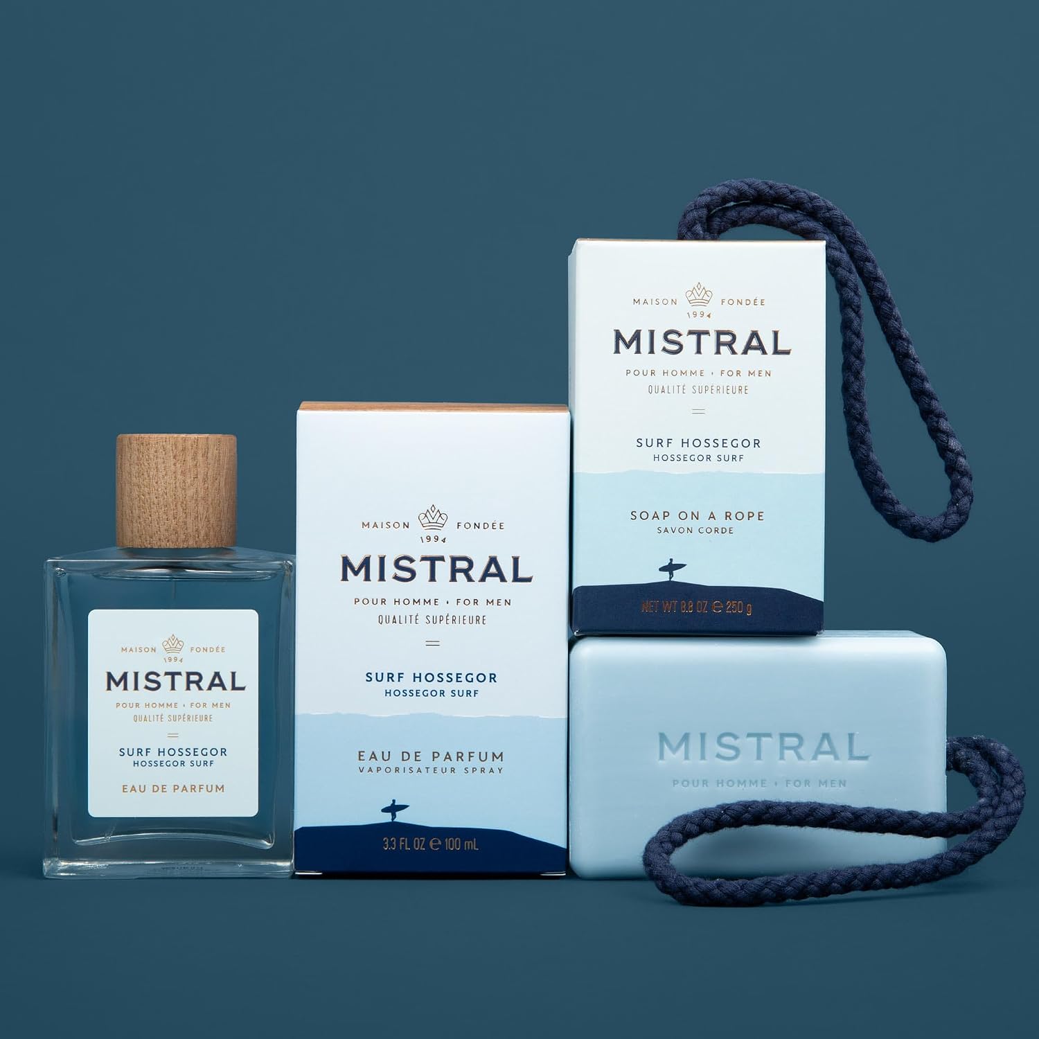 Mistral Bourbon Vanilla Eau de Parfum for Men, Men's Cologne, 3.4 Oz | Warm & Sweet Masculine Scent with Vanilla, Patchouli & Sandalwood, Cruelty-Free, Long-Lasting Perfume, Made in France