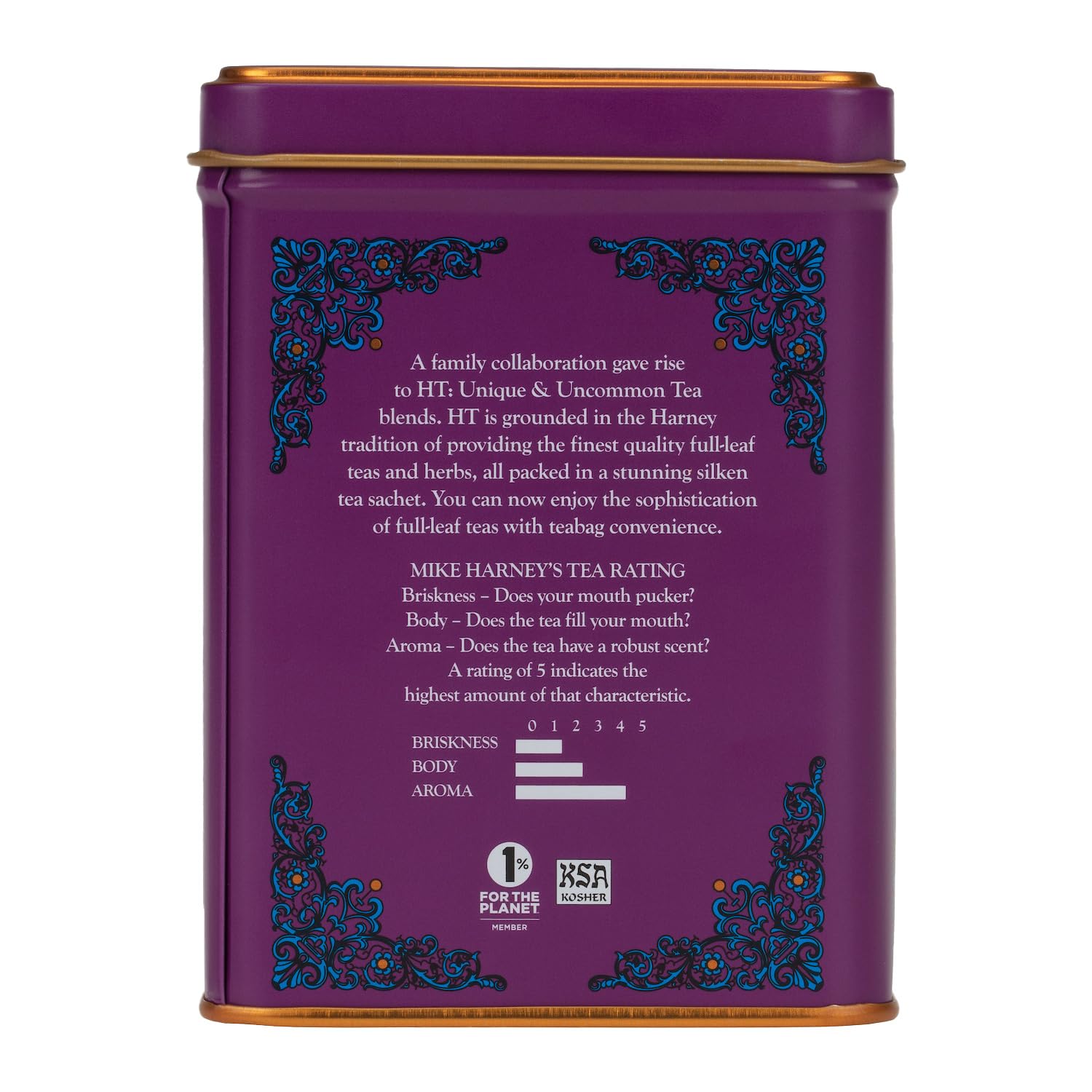 Harney & Sons HT Organic Supreme Green Tea, 20 Sachets, Tea Tin | Organic green tea with 20 sachets in a reusable tea tin. Caffeinated.