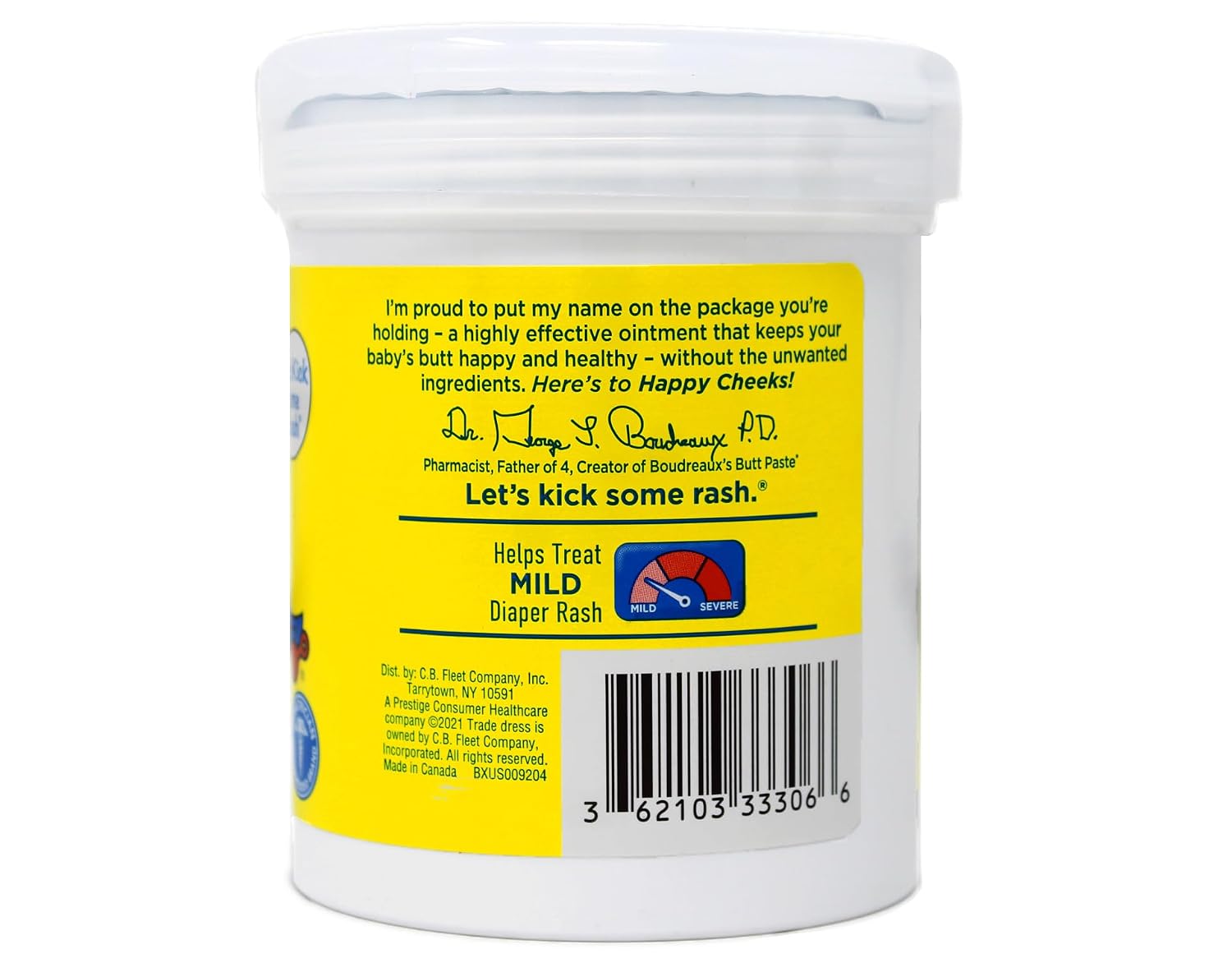 Boudreaux’s Butt Paste Diaper Rash Ointment, 16% Zinc Oxide Baby Rash Cream, Skin Protectant, Fast Relief for Diaper Rash, Pediatrician Recommended