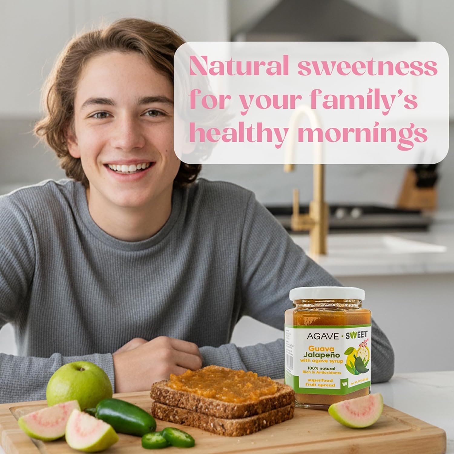 Agave Sweet Mango Fruit Spread with Agave Syrup No Sugar Fruit Spread 10 oz