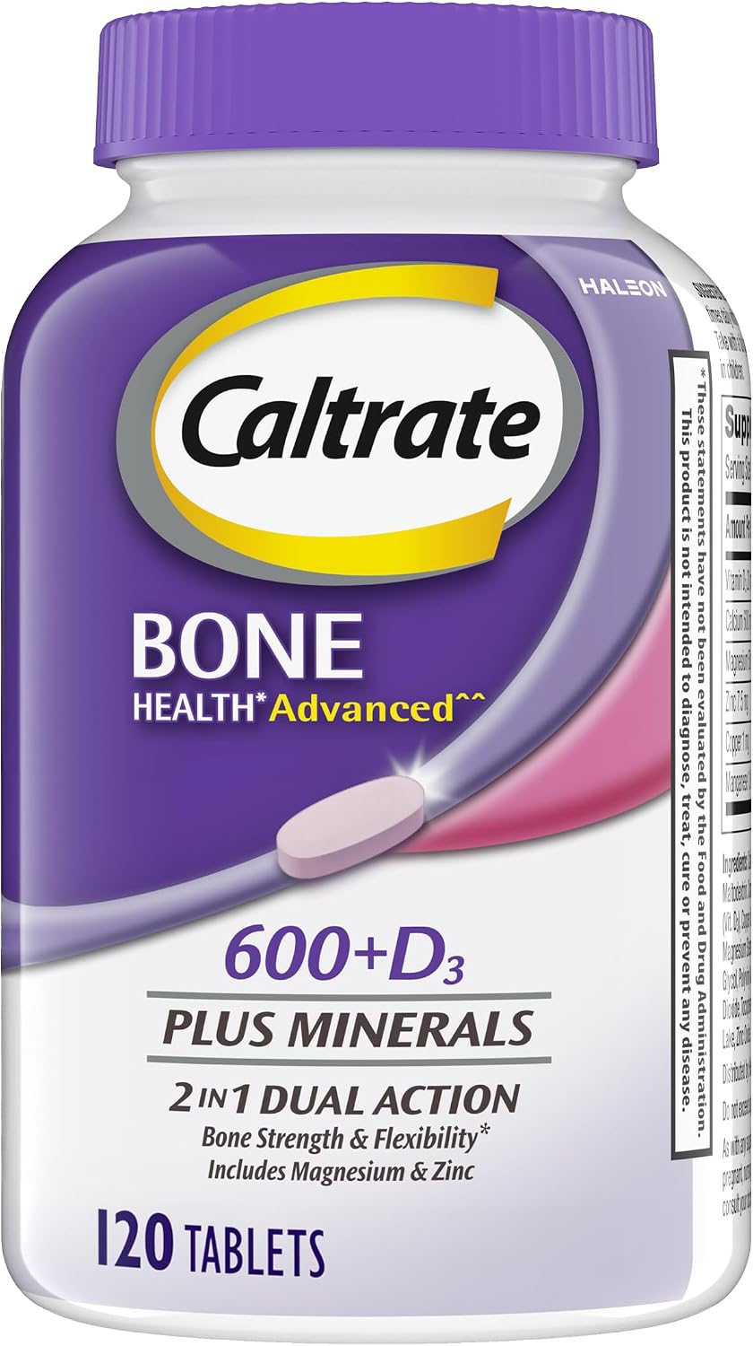 Caltrate 600 Plus D3 Vitamin D and Calcium Supplement Tablets, 165 Count | Highest Level of Vitamin D3, Maximizes Calcium Absorption to Support Strong Bones and Daily Function