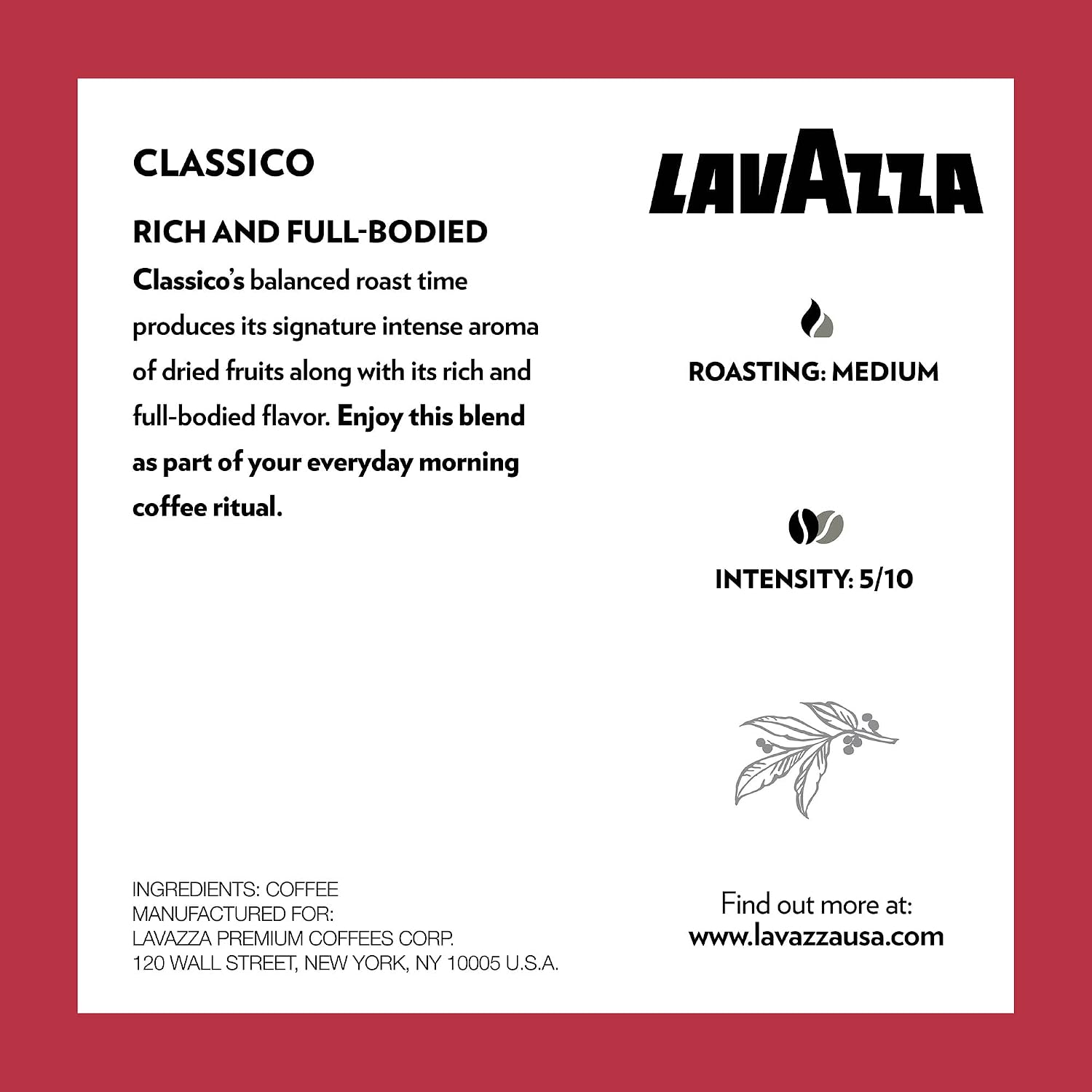 Lavazza Espresso, Single-Serve Keurig K-Cup Pods, Medium Roast Coffee, 32-Count Box
