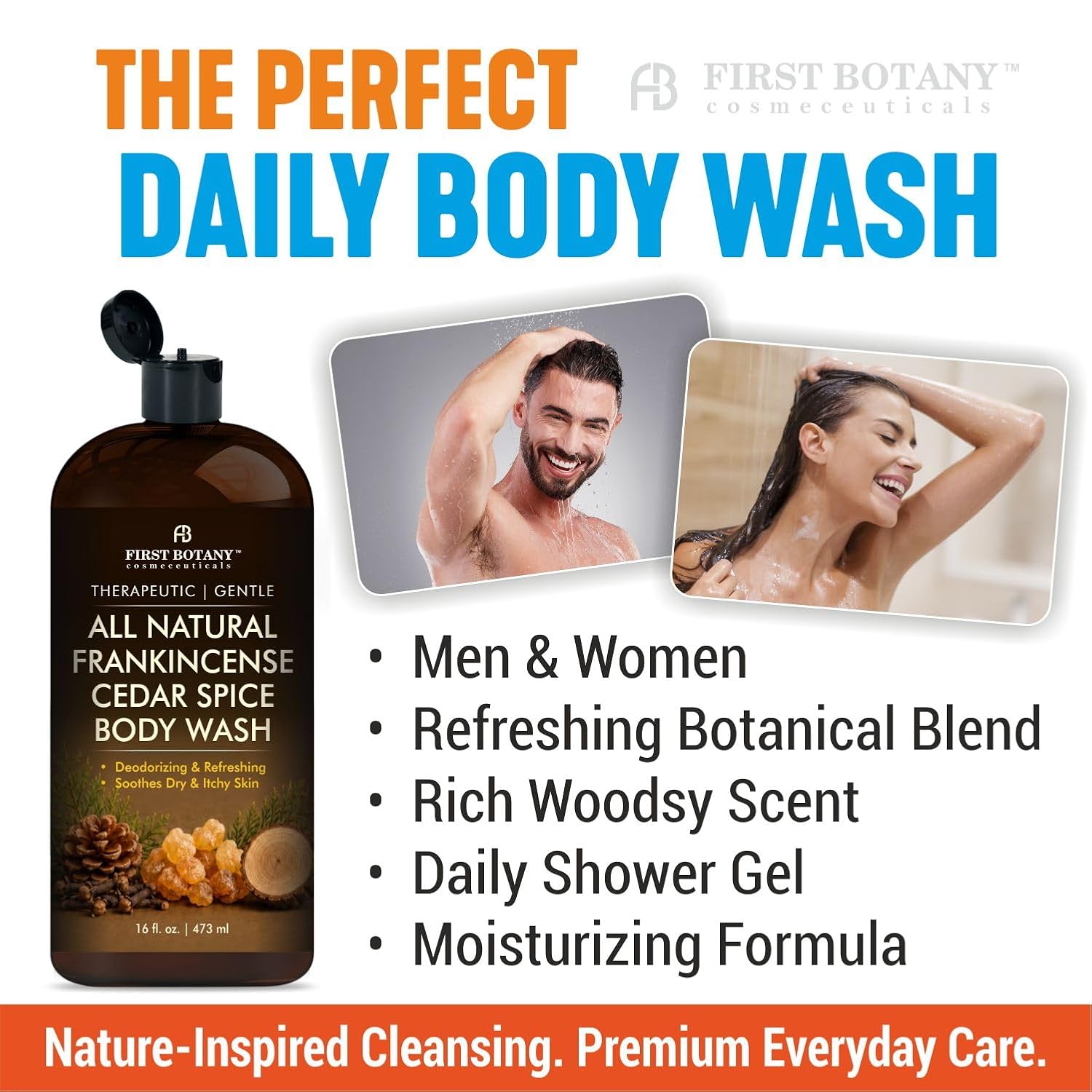 Tea Tree Eucalyptus Body Wash & Skin Cleanser for Women & Men, 16 Fl Oz