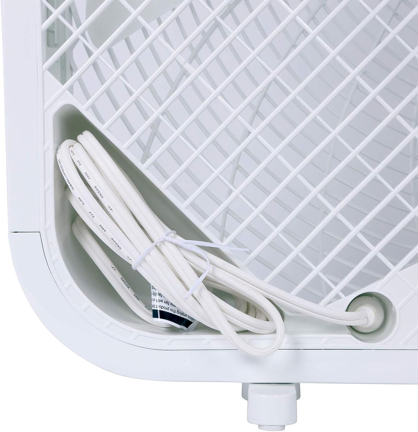 Hurricane Classic Floor Box Fan with 3 Speed Settings, White - 20in | Corded Portable Electric Air Cooling Unit w/ Powerful 2400 CFM Airflow for Home, Garage, Office, Bedroom & Basement